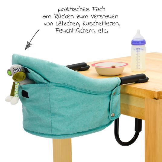 Fillikid Foldable table seat for up to 15 kg incl. bag - Mint Melange