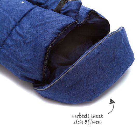 Fillikid Fleece footmuff Askja Big - Melange Blue