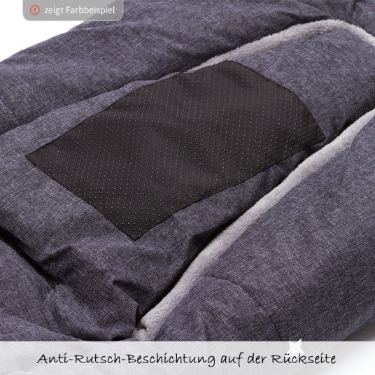 Fillikid Fleece footmuff Askja Small for infant carrier and bathtub - Melange Light grey
