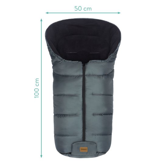 Fillikid Coprigambe in pile Eco Big per passeggino, carrozzina e carrozzina - grigio scuro