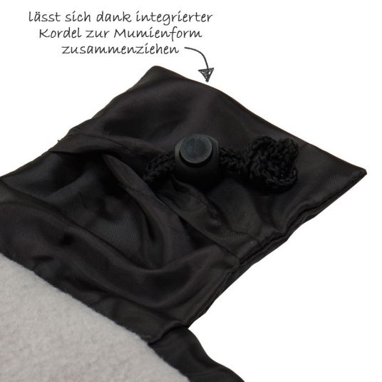 Fillikid Fleece footmuff Eco Small for baby seat and baby bath - Black