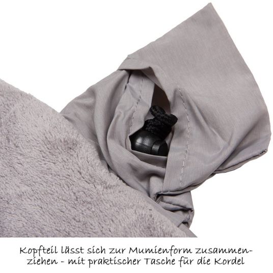 Fillikid Eiger fleece footmuff for infant carrier and bathtub - Melange Grey