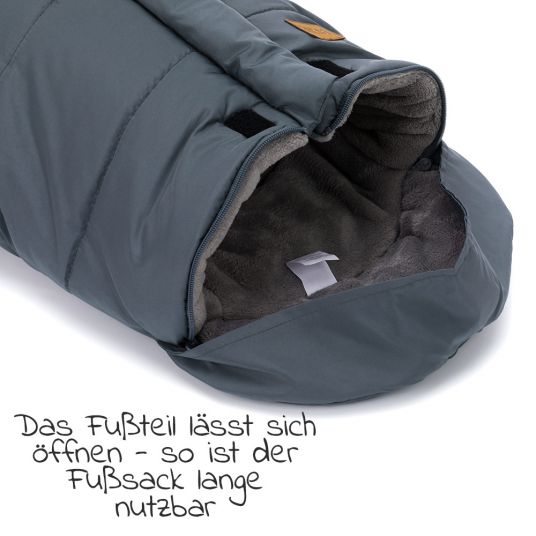 Fillikid Fleece-Fußsack Eiger Soft für Babyschale und Babywanne - Grau