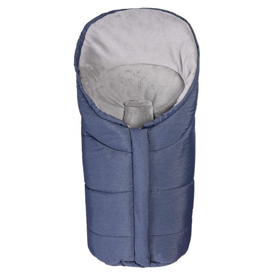 Fillikid Fleece-Fußsack Eiger Soft für Babyschale und Babywanne - Melange Blau