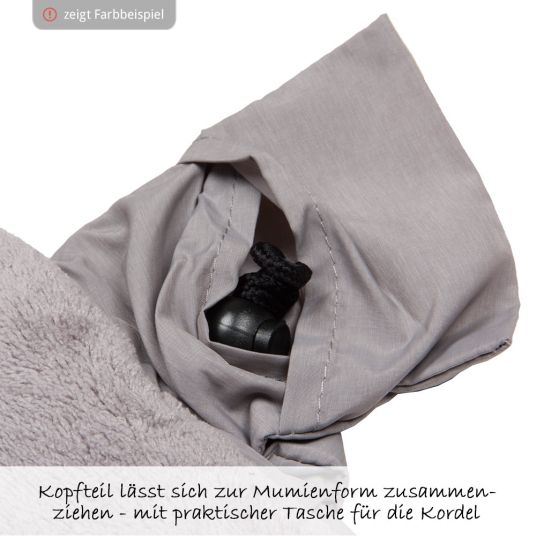 Fillikid Fleece footmuff Eiger Soft for infant carrier and baby bath - Melange Blue