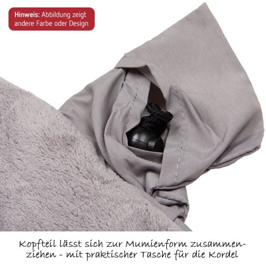 Fillikid Fleece footmuff Eiger Soft for baby seat and baby bath - Melange Black