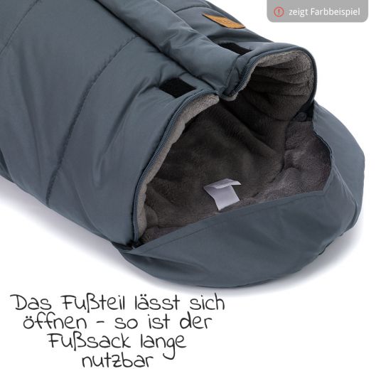 Fillikid Fleece-Fußsack Eiger Soft für Babyschale und Babywanne - Schwarz