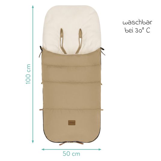 Fillikid Fleece-Fußsack Kinley für Buggy, Sport- und Kinderwagen - Toffee