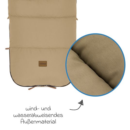 Fillikid Fleece-Fußsack Kinley für Buggy, Sport- und Kinderwagen - Toffee