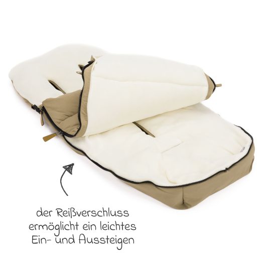 Fillikid Fleece-Fußsack Kinley für Buggy, Sport- und Kinderwagen - Toffee