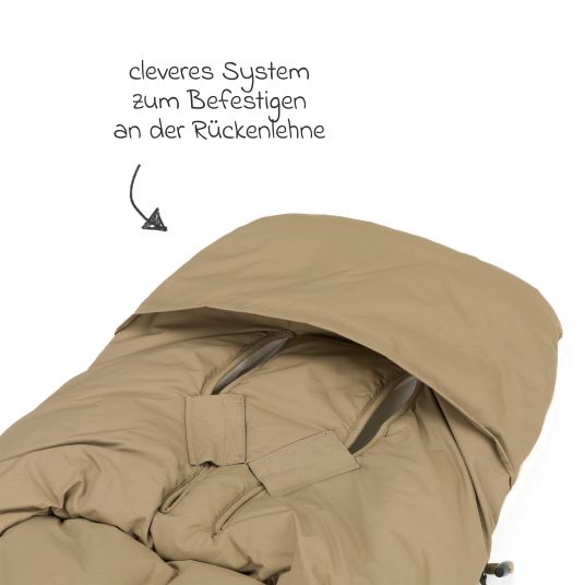 Fillikid Fleece-Fußsack Kinley für Buggy, Sport- und Kinderwagen - Toffee