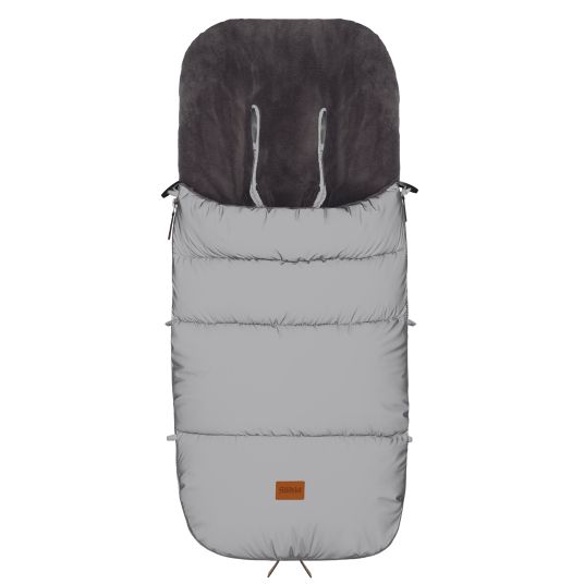 Fillikid Fleece-Fußsack Kinley Reflect mit reflektierendem Außenmaterial für Buggy, Sport- und Kinderwagen - Silber