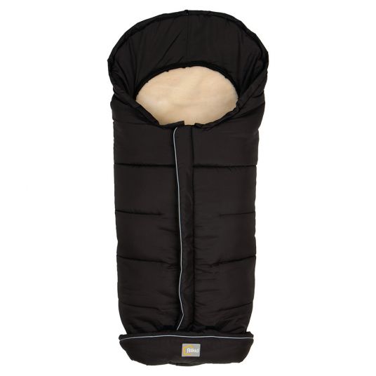 Fillikid Fleece footmuff with lambswool cover Marviso - Black