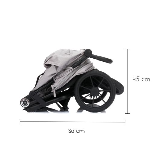 Fillikid Sibling & twin stroller Duette up to 22 kg with reclining position & articulated push bar - gray