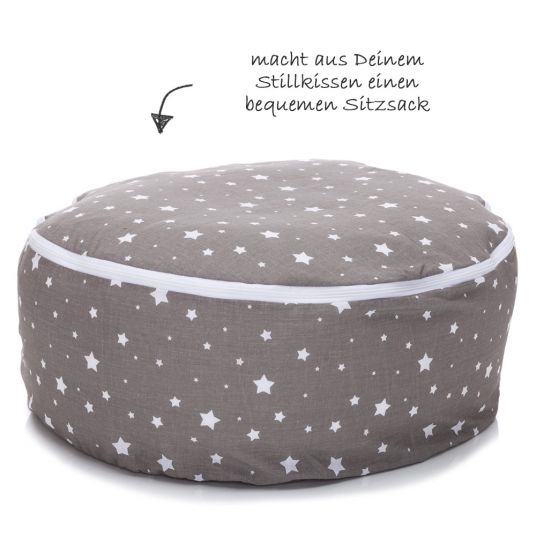 Fillikid Cover for seat cushion from nursing pillow - stars - gray