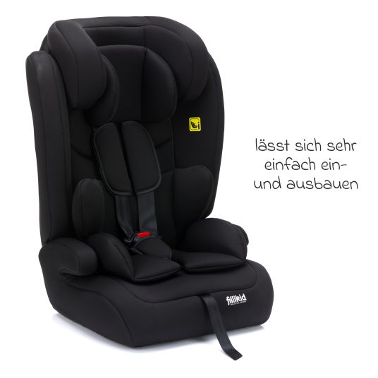 Fillikid Kindersitz Oli i-Size 9 Monate - 12 Jahre (76 cm - 150 cm) - Schwarz