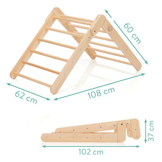 Fillikid Kletterdreieck aus Buchenholz - Natur