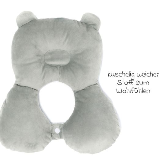 Fillikid Head and neck pillow for crib, baby carriage and infant car seat - gray