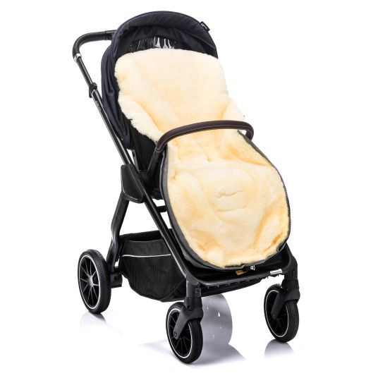 Fillikid Bernina SL lambskin footmuff for baby carriage & buggy - light gray melange