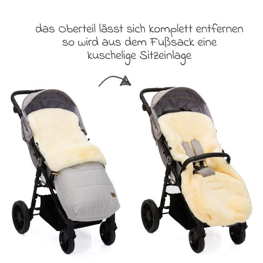 Fillikid Lammfell-Fußsack Bernina Style für Buggy, Sport- und Kinderwagen - Champagner