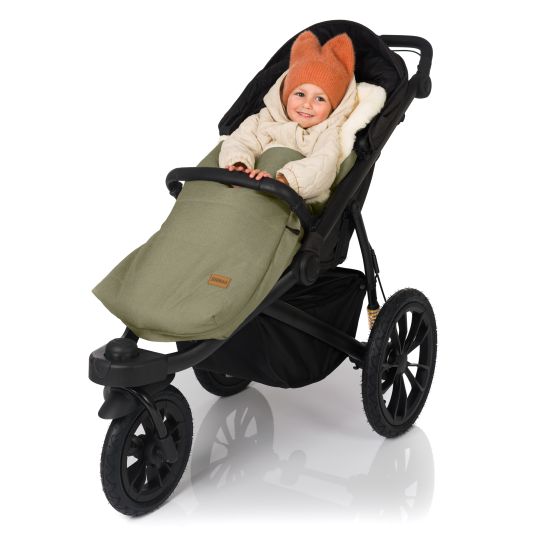 Fillikid Lammfell-Fußsack Bernina Style für Buggy, Sport- und Kinderwagen - Pistazie