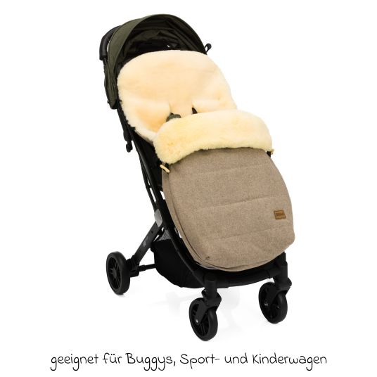 Fillikid Lammwoll-Fußsack Bernina Wool für Buggy, Sport- und Kinderwagen - Braun