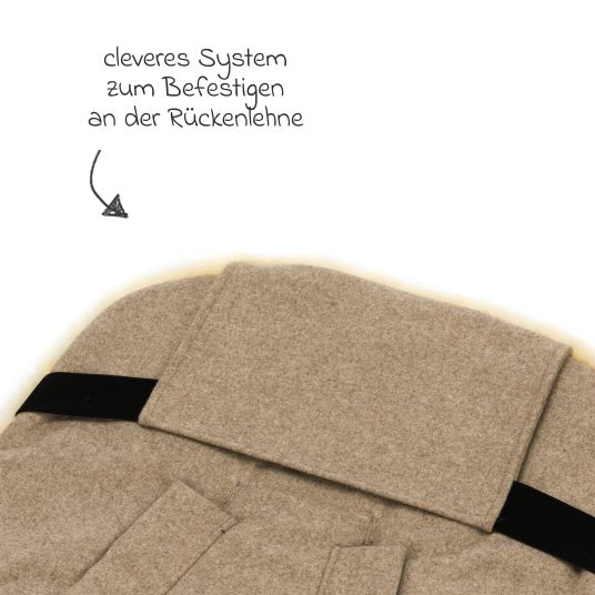 Fillikid Lammwoll-Fußsack Bernina Wool für Buggy, Sport- und Kinderwagen - Braun