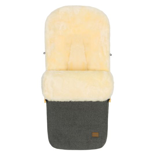 Fillikid Lammwoll-Fußsack Bernina Wool für Buggy, Sport- und Kinderwagen - Grau