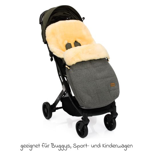 Fillikid Lammwoll-Fußsack Bernina Wool für Buggy, Sport- und Kinderwagen - Grau