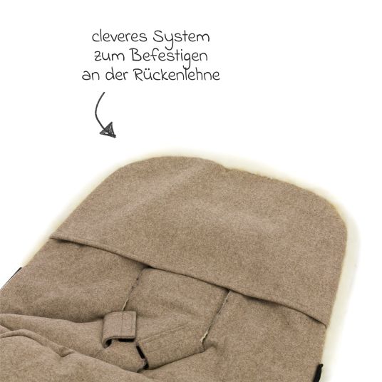 Fillikid Lammwoll-Fußsack Makalu Wool für Buggy, Sport- und Kinderwagen - Braun