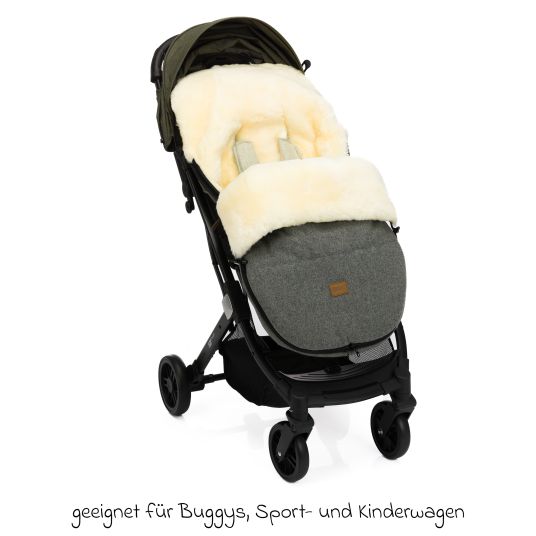 Fillikid Lammwoll-Fußsack Makalu Wool für Buggy, Sport- und Kinderwagen - Grau