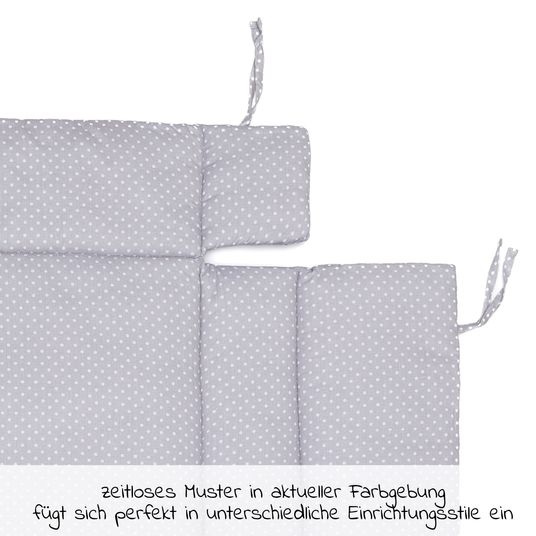 Fillikid Playpen liner Flexi for playpens with 75 x 100 cm & 100 x 100 cm - small dots exclusive - gray