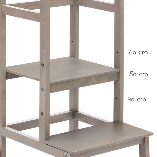 Fillikid Lernturm 3-fach höhenverstellbar bis 90 kg belastbar - Grau