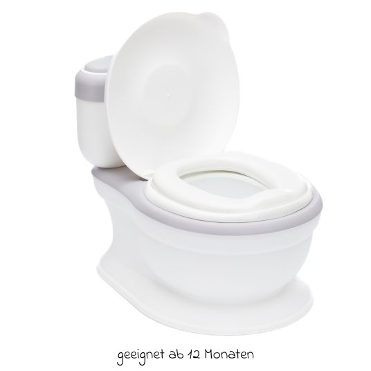 Fillikid Mini toilette Marlin con suono di risciacquo e 6 melodie, scomparto extra con contenitore rimovibile