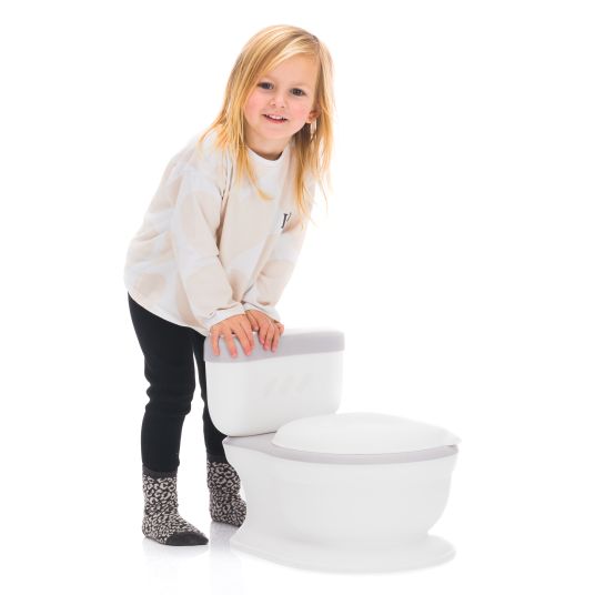 Fillikid Mini toilette Marlin con suono di risciacquo e 6 melodie, scomparto extra con contenitore rimovibile