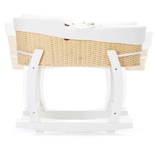 Fillikid Mosaic basket set with rocking frame incl. inner cover & mattress - White Nature