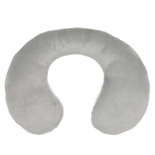 Fillikid Neck cushion / neck support with plush surface, ergonomically shaped - gray