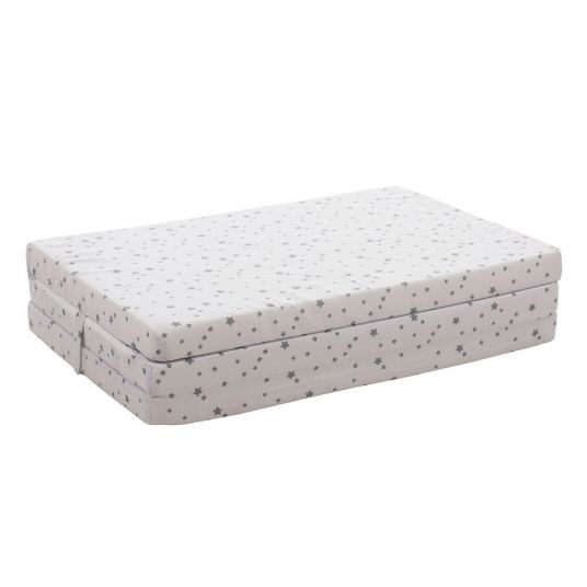 Fillikid Travel bed mattress 60 x 120 cm - Stars - Grey