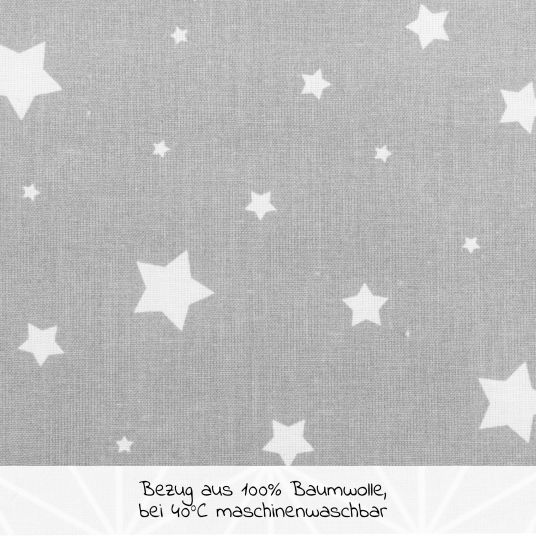 Fillikid Lettino da viaggio Roll Mattress 120 x 60 cm - Grigio Stars
