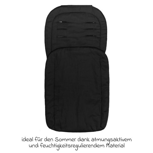 Fillikid Eco summer footmuff for baby carriage & buggy - black