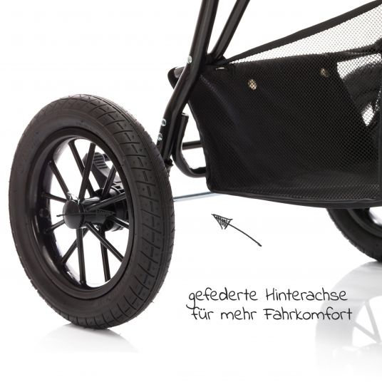 Fillikid Stroller & Jogger Fill with large air chamber tires - Dark Gray Melange