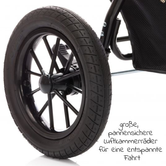 Fillikid Stroller & Jogger Fill with large air chamber tires - Dark Gray Melange