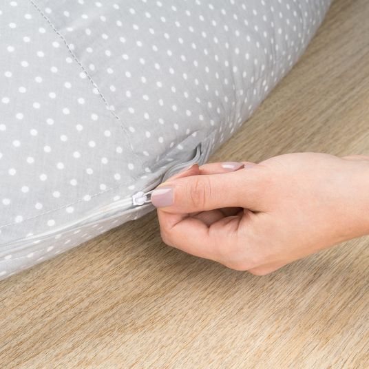 Fillikid Nursing pillow 180 cm - dots - grey