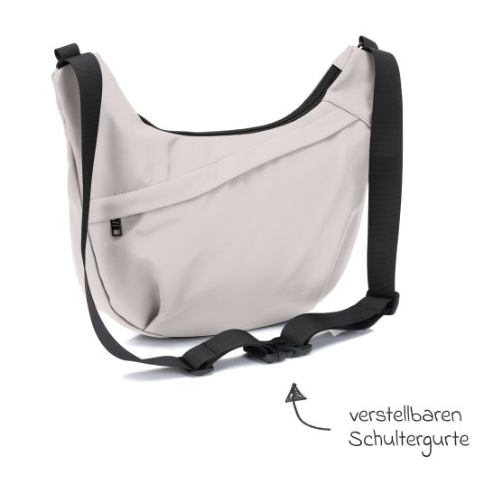 Fillikid Wickeltasche Daybag die moderne Tragetasche, mit Wickelauflage, isolierter Flaschenhalter inkl. Kinderwagenbefestigung - Alabaster Natur