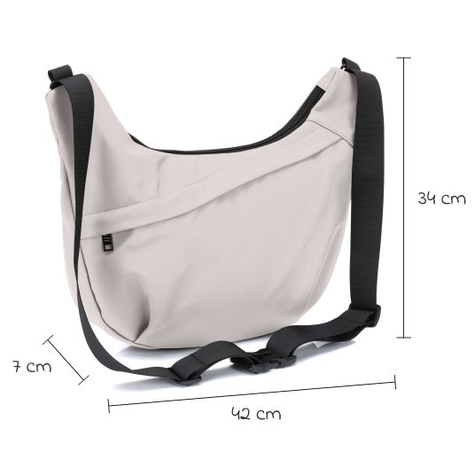 Fillikid Wickeltasche Daybag die moderne Tragetasche, mit Wickelauflage, isolierter Flaschenhalter inkl. Kinderwagenbefestigung - Alabaster Natur