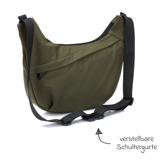 Fillikid Wickeltasche Daybag die moderne Tragetasche, mit Wickelauflage, isolierter Flaschenhalter inkl. Kinderwagenbefestigung - Grün