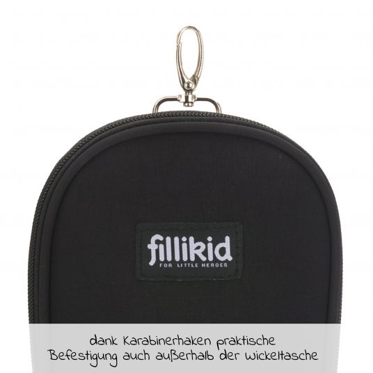Fillikid Changing bag Palma with changing mat and thermal bag - Black