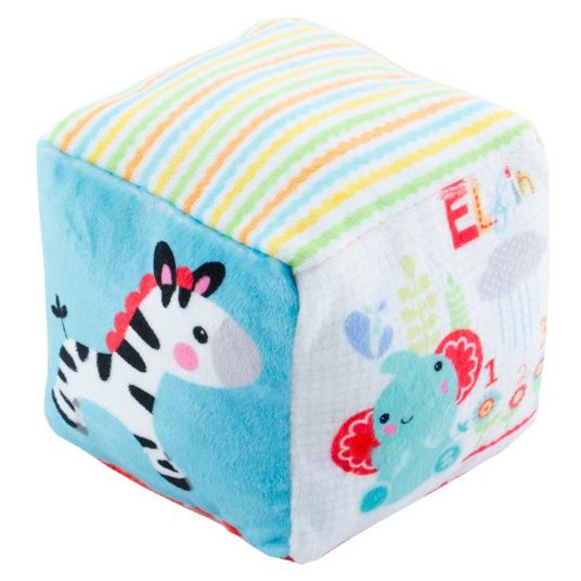 Fisher-Price Fabric cube with bells 10 cm - zoo animals