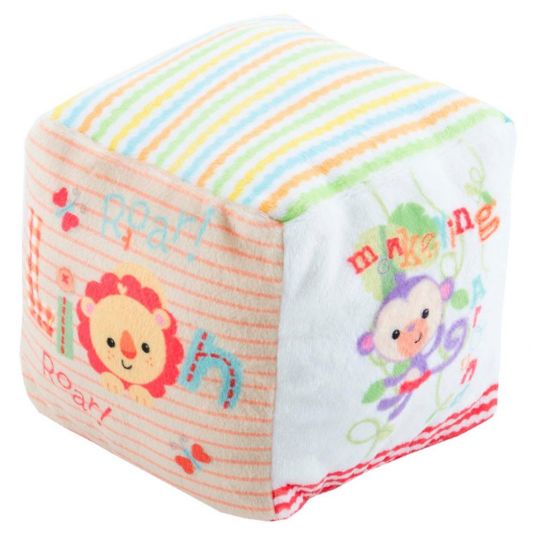 Fisher-Price Fabric cube with bells 10 cm - zoo animals