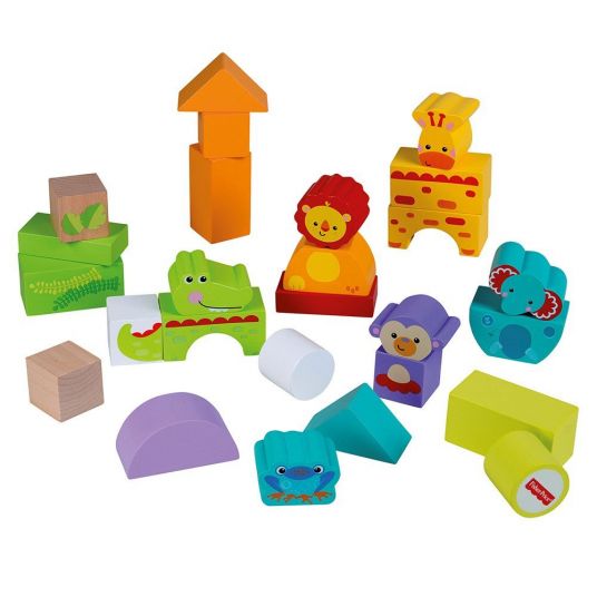 Fisher-Price Animal wooden building blocks 26 pieces